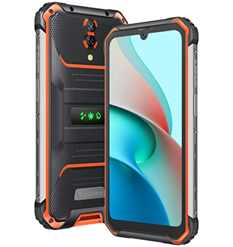 Blackview BV7200 Smartphone Resistente, 50MP Doble Cámara, Helio G85 6GB+128GB, IP68 IP69K Móvil Impermeable Antigolpes Android 12, 6,1'' HD+, Modo Guante, Batería 5180mAh, Doble SIM GPS NFC Naranja