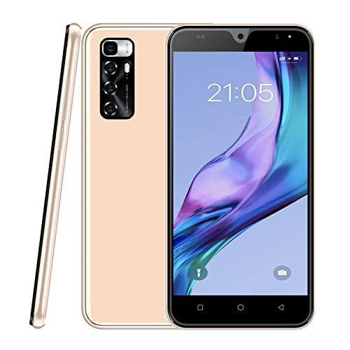 AODOEU Smartphone Libre Barato y Bueno, Móvil Libre 4G Inteligente Android 9.0, 5.5 Pulgadas Dual Sim 3600mAh, 16GB ROM /3GB RAM,8MP+5MP Dual SIM Oferta Moviles,Soporte GPS, WiFi, Bluetooth (Oro)