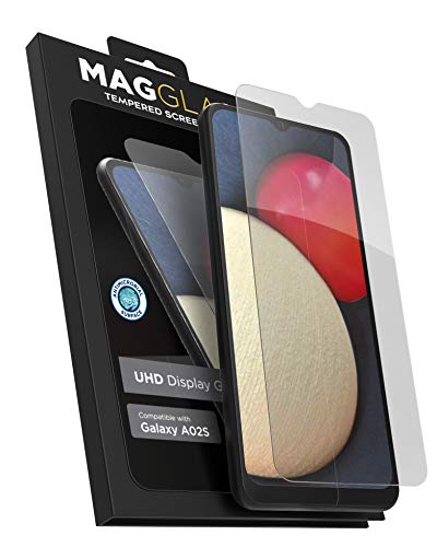 magglass Protector de pantalla de vidrio templado para Samsung Galaxy A02s/A03/A03s, antiburbujas UHD cobertura completa (compatible con funda)