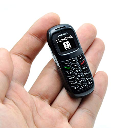 Hipipooo Mini teléfono móvil más pequeño BM70, Mini Marcador inalámbrico, Auriculares Bluetooth minúsculos（Negro）