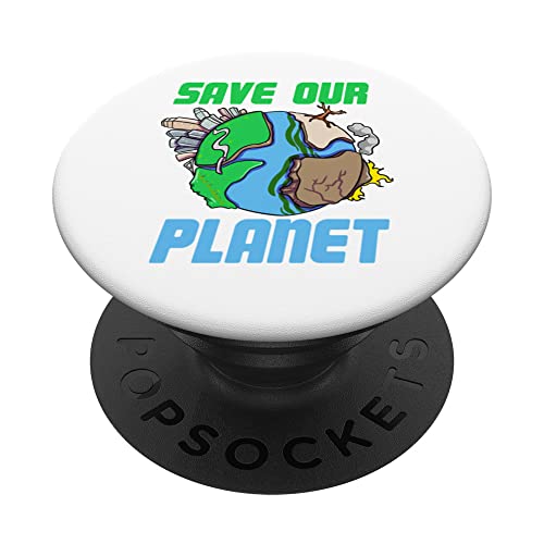Familia de novedades gráficas Motivational Save our Planet PopSockets PopGrip Intercambiable