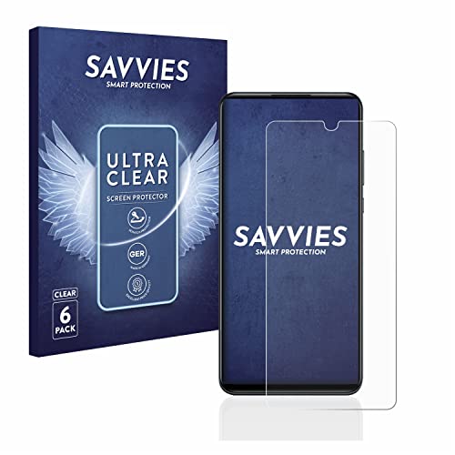 savvies Protector Pantalla compatible con Huawei P30 lite/New Edition (6 Unidades) Película Ultra Transparente