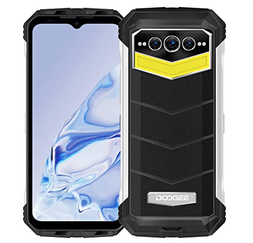 DOOGEE Teléfono Resistente S100 Pro, 22000mAh Batería, 130 Lumens Luces de Camping, 20GB+256GB, 6.58'' 120Hz FHD+, 108MP Cámara(20MP Visión Nocturna), Android 12 Smartphone Impermeable, NFC Plata