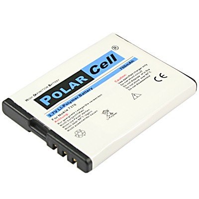 cellePhone PolarCell batería Li-Ion para Nokia 1606 2505 2630 2660 5000 6111 6125 7070 7360 7500 N76 (reemplazado BL-4B)
