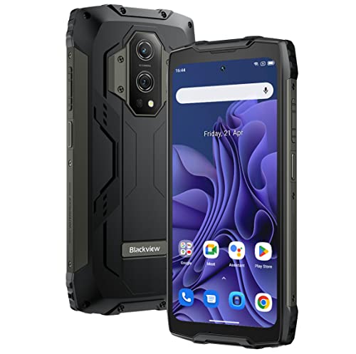 Blackview BV9300 Smartphone Resistente(Telémetro láser de 40M), Batería 15080mAh, 21GB+256GB, 6.7'' 120Hz 2.3K Pantalla, Cámara 50MP+32MP, IP68 Android 12 Teléfono Móvil Impermeable, NFC Negro