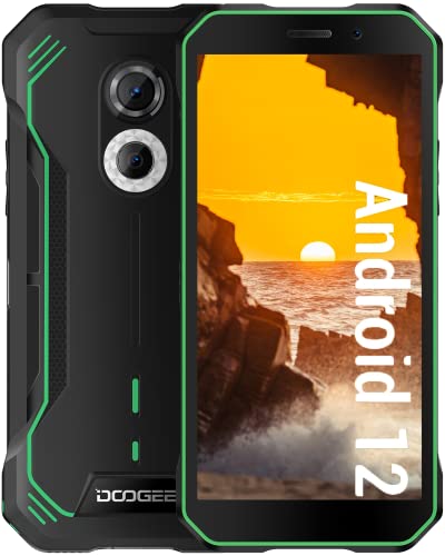 DOOGEE S51 [2023] Android 12 Moviles Baratos y Buenos, 4GB+64GB (512GB SD) 12MP Doble Cámara, 5180mAh Batería, 4G Moviles Rugerizados 6