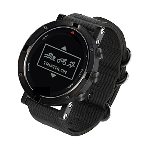 ZUONU Relojes Inteligentes Posicionamiento GPS multifunción Reloj multideportivo Análisis de Datos Sincronización de 50 m Teléfono móvil (Color : Nylon Strap FR934)