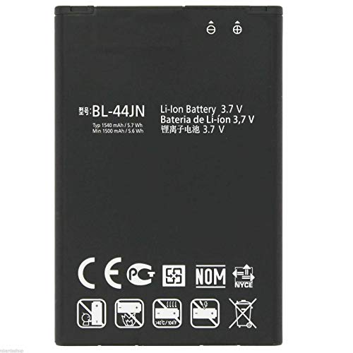 Batería compatible con LG BL-44JN E400 L3 L5 P970 E610 Optimus Black Pro SOL 1540mAh