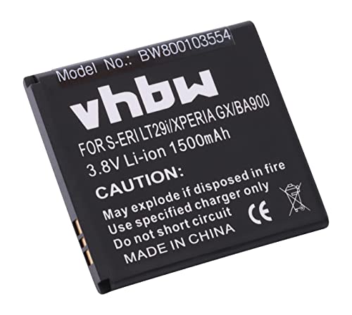 vhbw Batería Compatible con Sony Ericsson Hayabusa, JLo, LT29, LT29i, ST26a móvil, Smartphone (1500 mAh, 3,8 V, Li-Ion)