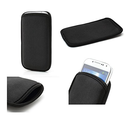 DFV mobile - Neoprene Waterproof Slim Carry Bag Soft Pouch Case Cover for Nokia 603 - Black