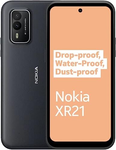 Nokia XR21 5G (Midnight Black) 128GB + 6GB RAM gsm Unlocked Android Rugged Smart Phone