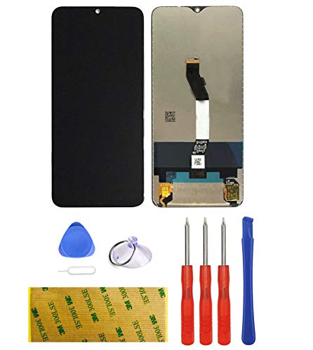 LTZGO Pantalla LCD Compatible con Xiaomi Redmi Note 8 Pro ​​Negro Táctil Reemplazo Reparación Repuesto Ensamblaje Digitalizador con Herramientas Kit 3M Cinta Adhesiva - sin Marco