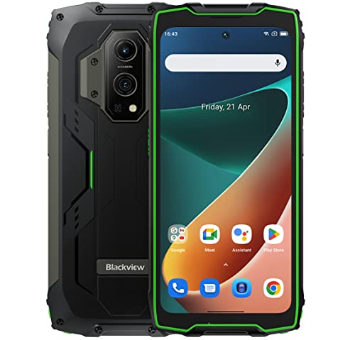 Blackview BV9300 Smartphone Resistente(Linterna 100LM), Batería 15080mAh, Helio G99 21GB+256GB, 6.7'' 120Hz 2.3K Pantalla, Cámara 50MP+32MP, IP68 Android 12 Teléfono Móvil Impermeable, NFC Verde