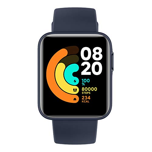 Xiaomi Mi Watch Lite - Reloj inteligente , GPS, control frecuencia cardíaca, 11 modelos de entrenamiento, Talla grande, Azul (Navy Blue)