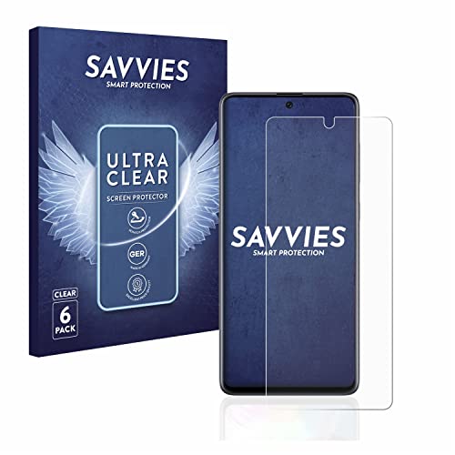 savvies Protector Pantalla compatible con Samsung Galaxy A71 (6 Unidades) Película Ultra Transparente