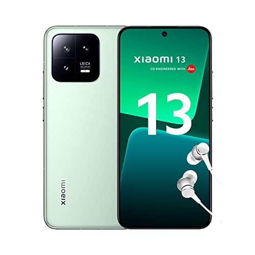 Xiaomi 13 5G - Smartphone de 8+256GB, Pantalla de 6.36” AMOLED de 120Hz, Snapdragon 8 Gen 2, Cámara Leica de 50MP, Carga de 67W, 4500mAh, Verde (Versión ES + 3 años de garantía)