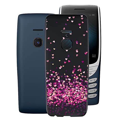 WXPPJ Funda para Nokia 8210 4G (2.8 Pulgada), Carcasa de Telefono Cover Negro Silicona TPU Case Moda Suave Parachoques Caso para Nokia 8210 4G - WM85