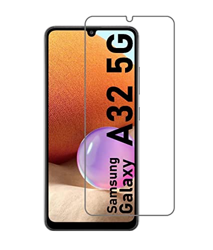 [2 unidades] Cristal blindado compatible con Samsung Galaxy A32 5G Protector de pantalla de cristal templado auténtico 9H transparente antiarañazos