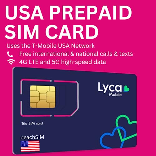 Lycamobile - Tarjeta SIM prepagada de 9 GB, datos móviles 4G / LTE, llamadas nacionales e internacionales ilimitadas + SMS (9 GB durante 30 días)