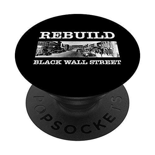 Reconstruir Black Wall Wealth Street PopSockets PopGrip: Agarre intercambiable para Teléfonos y Tabletas