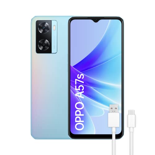 OPPO A57s - Teléfono Móvil Libre, 4GB+128GB, Cámara 50+2+8MP, Smartphone Android, Batería 5000mAh, Carga 33W, Dual Nano SIM - Azul