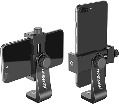 Neewer Soporte para Smartphone Vertical con Trípode de 7,6 CM Adaptador de Trípode Compatible con 13 Pro Max/ 12/ 11/ X/ XR Galaxy S20+ / S20 Huawei P40 Pro y Otros Teléfonos (Negro)