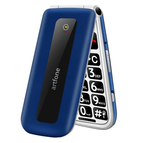 artfone Telefono Movil para Mayores,Movil para Personas Mayores F20 con Botón SOS | Volumen Alto | Carga USB-C | Sistema Sencillo | Excelente Textura | Embalaje Exquisito-Azul