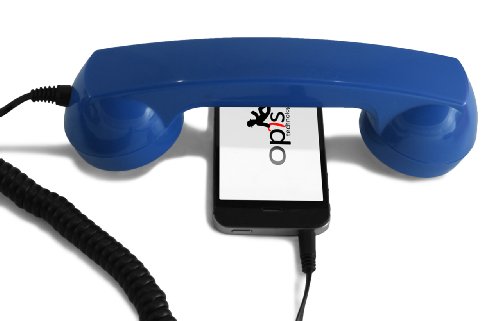 Opis Technology Auricular de Estilo Retro en Forma de Receptor de teléfono (Versión para Android y Windows) - el 60s Micro Azul