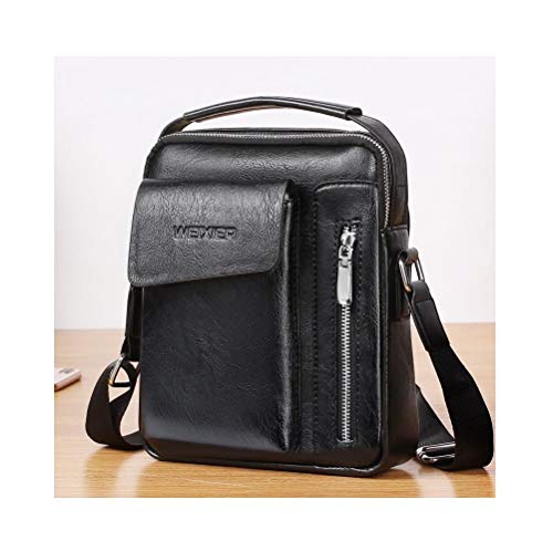 DFV Mobile - Bag Leather Waist Shoulder Bag for ebook, Tablet and for HTC Dream - Black
