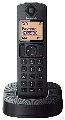 Panasonic KX-TGC310-Teléfono Fijo Inalámbrico (LCD, Identificador De Llamadas, 16H Uso Continuo, Localizador, Agenda De 50 números, Bloqueo Llamada, Modo ECO, Reducción Ruido), Negro (Versión español)