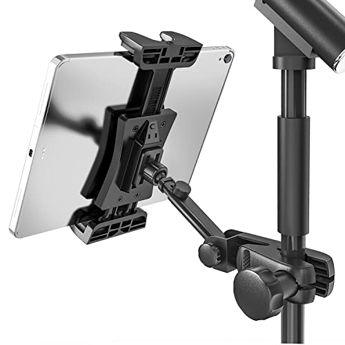 Jubor Soporte de Micrófono para Tableta, Micrófono 360° Ajustable Soporte para iPad, iPad Pro, iPad Mini, iPad Air 4.7-12.9