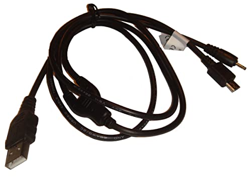 vhbw Cable datos USB compatible con Nokia N81, N81 8GB, N82, E71, E63, N78, N79, E66, E75, N810 Internet Tablet, Booklet 3G móvil - negro