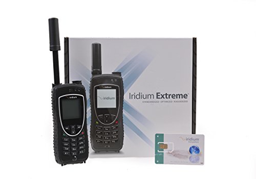 Iridium 9575 teléfono satelital con la tarjeta SIM y 600 de tiempo aire Minutos Negro