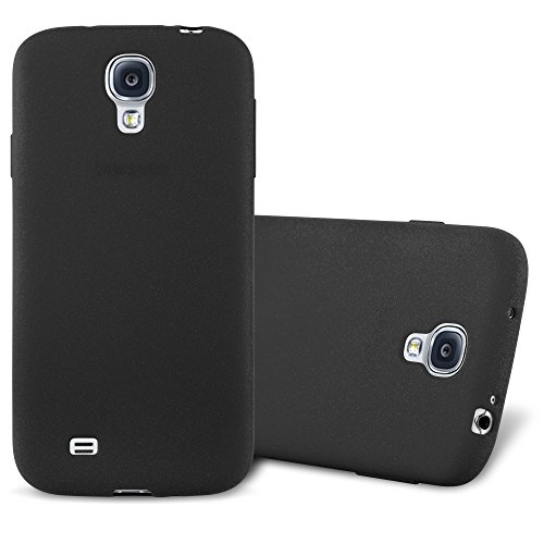 Cadorabo Funda para Samsung Galaxy S4 en Frost Negro - Cubierta Proteccíon de Silicona TPU Delgada e Flexible con Antichoque - Gel Case Cover Carcasa Ligera