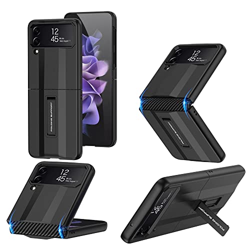 LIUZIHAN Funda para Samsung Galaxy Z Flip 4. con Soporte, Ultra Slim y Resistente Huellas Dactilares, Bisagra de una Pieza, Caso Funda para Samsung Galaxy Z Flip 4.(Negro)