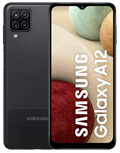 SAMSUNG Galaxy A12 | Smartphone Libre 4G Ram y 128GB Capacidad Interna ampliables | Cámara Principal 48MP | 5.000 mAh de batería y Carga rápida | Color Negro [Versión española]