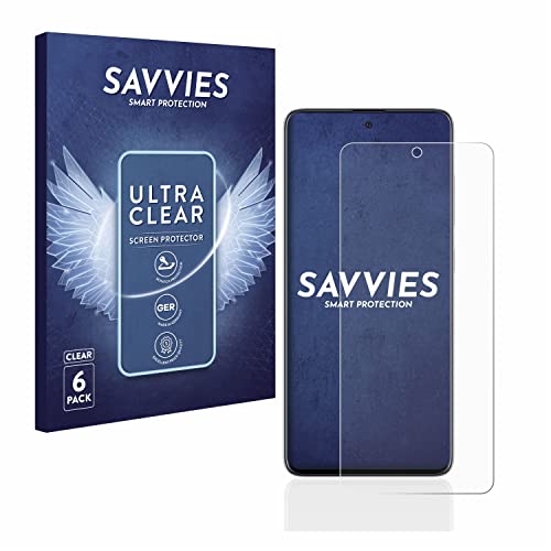 savvies Protector Pantalla compatible con Samsung Galaxy A51 (6 Unidades) Película Ultra Transparente