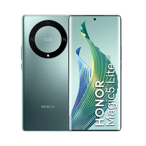 HONOR Magic 5 Lite Smartphone 5G, Teléfono movil de 8+256 GB, Snapdragon 695, Pantalla AMOLED Curva de 120 Hz de 6,67”, Cámara Triple de 64MP, Batería Larga duración de 5100 mAh, Dual SIM, Android 12
