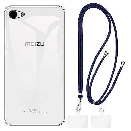 Shantime Meizu U10 Funda + cordones universales para teléfono celular, cuello / correa suave de silicona TPU cubierta parachoques carcasa para Meizu U10 (5 pulgadas)
