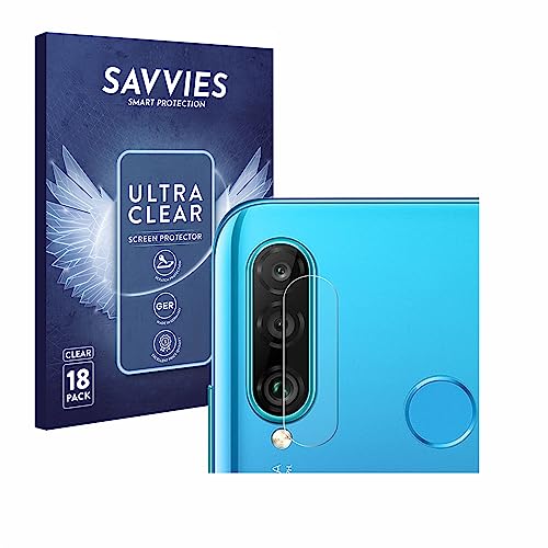 savvies Protector Pantalla compatible con Huawei P30 lite/New Edition (Cámara) (18 Unidades) Película Ultra Transparente