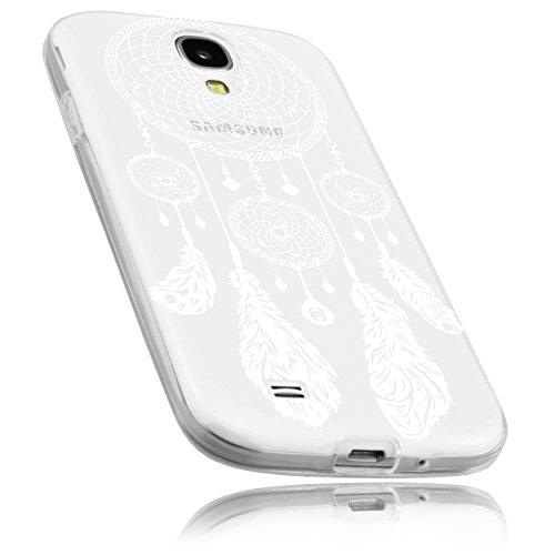mumbi Funda Compatible con Samsung Galaxy S4 Caja del teléfono móvil Avec Motif Attrapeur de rêve, Transparente