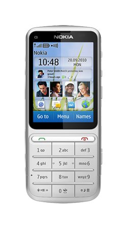 Nokia C3 – 01 Touch and Type/5 MP/Pantalla Táctil Teléfono Móvil en Vodafone Pay as you go/Prepago/PAYG/plata