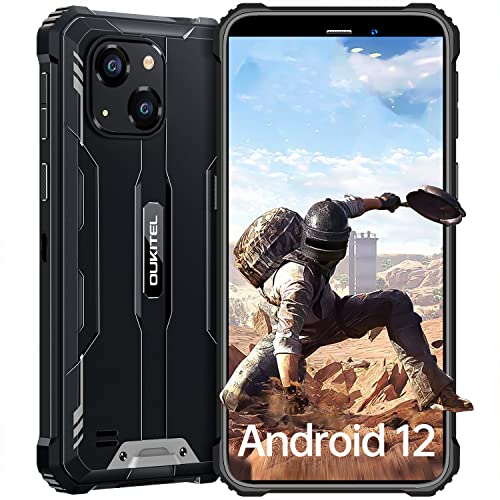 OUKITEL WP20 Pro (2023) Movil Resistente, 4GB+64GB Octa-Core Android 12 Teléfono Irrompible, 5.93 Pulgadas, 6300 mAh Batería Rugged Smartphone Todoterreno, 20MP+5MP, IP68,Dual 4G SIM,NFC,Face ID/GPS