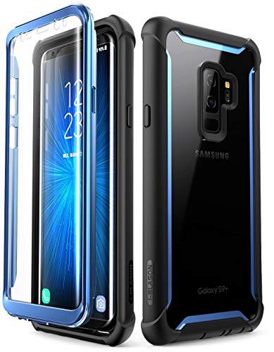 i-Blason Funda Galaxy S9 Plus [Ares] 360 Carcasa Completa Transparente Case con Protector de Pantalla Incorporada para Samsung Galaxy S9 Plus - Azul