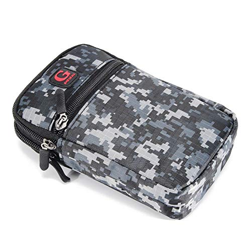 DFV Mobile - Nuevo Diseño Funda Cinturon Multiusos Camuflaje Militar Naval Ejercito para Nokia 603 - Negra (17.5 x 10 cm)