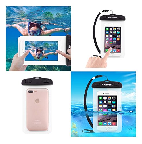 DFV mobile - Universal Protective Beach Case 30M Underwater Waterproof Bag for LG Magna Dual - Transparent