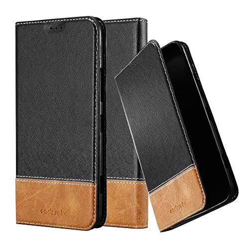 Cadorabo Funda Libro para Nokia Lumia 1320 en Negro MARRÓN - Cubierta Proteccíon con Cierre Magnético, Tarjetero y Función de Suporte - Etui Case Cover Carcasa