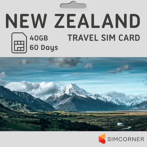 Tarjeta SIM de Viaje de Nueva Zelanda (40 GB, 60 días) – Tarjeta SIM de Datos Vodafone con Minutos ilimitados a teléfonos fijos y números de Nueva Zelanda – Tarjeta de Atadura/Punto de Acceso