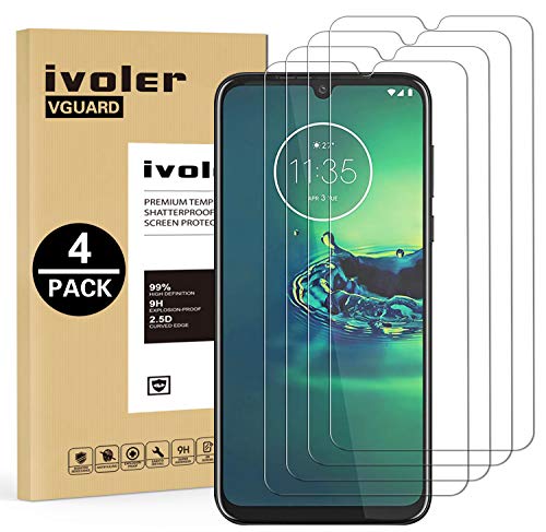 VGUA 4 Piezas Protector de Pantalla para Motorola Moto G8 Plus/Moto One Macro, Cristal Vidrio Templado Premium, 9H Dureza, Antiarañazos, Sin Burbujas