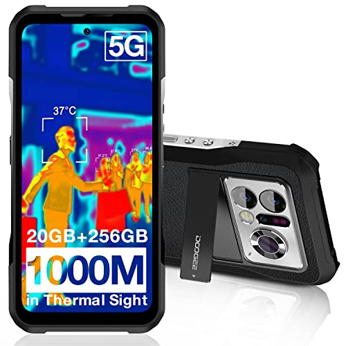 DOOGEE V20 Pro Movil Todoterreno Imagen Térmica, 20GB+256GB(SD 2TB), Cámara Triple 64MP+24MP Visión Nocturna, 6.43'' AMOLED FHD Smartphone Rugerizado, 6000mAh Batería, NFC/Face ID/Huella Dactila